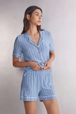 Oferta de Shorts Modal Oxford Stripes por 25,9€ en Intimissimi