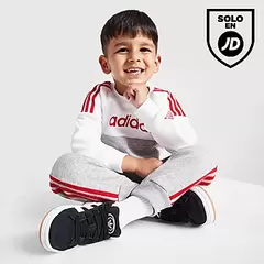 Oferta de Adidas Chándal Linear Colour Block Crew para bebé por 30€ en JD Sports