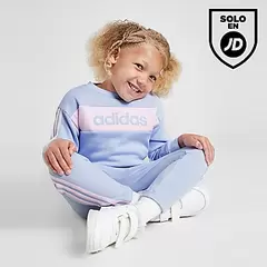 Oferta de Adidas Chándal Linear Colour Block Crew Girls' para bebé por 30€ en JD Sports