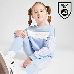 Oferta de Adidas Originals Girls' Linear Colour Block Crew Set Infantil por 40€ en JD Sports