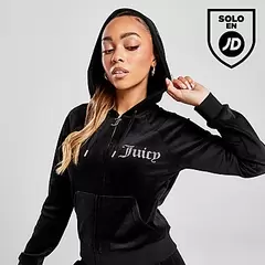 Oferta de JUICY COUTURE Sudadera con capucha Full Zip Logo Velour Diamante por 65€ en JD Sports