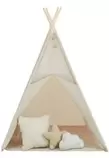 Oferta de Casa Tipi Beige con Estera y Cojines por 76,49€ en Juguetilandia