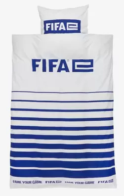 Oferta de Juego funda nórdica FIFA 155x220 blanco/azul por 10€ en JYSK