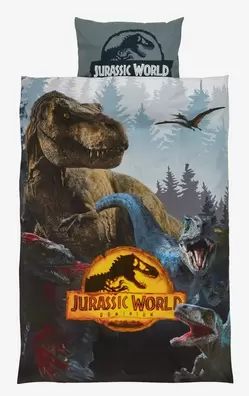 Oferta de Juego funda nórdica JURASSIC WORLD 155x220 gris por 15€ en JYSK