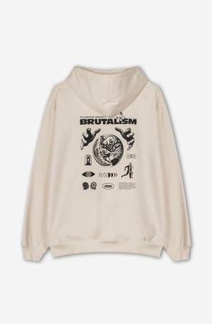 Oferta de Sudadera Brutalism Bone por 69,9€ en Kaotiko