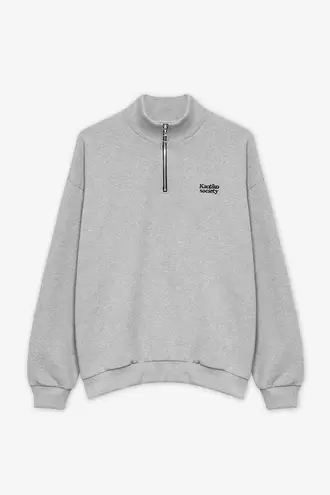 Oferta de Sudadera Half Zip Kaotiko Society Grey por 65,9€ en Kaotiko