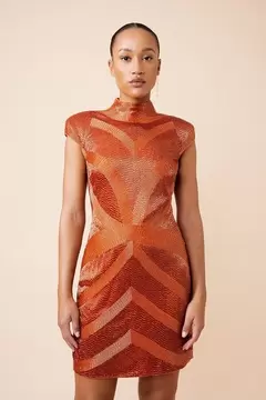 Oferta de Beaded Embellished Woven Mini Dress por 219€ en Karen Millen