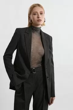 Oferta de Pinstripe Tailored Single Breasted Jacket por 145€ en Karen Millen