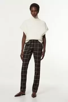 Oferta de Check Straight Leg Split Front Tailored Trouser por 179€ en Karen Millen