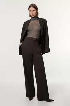 Oferta de Flannel Tailored Wide Leg Trousers por 195€ en Karen Millen