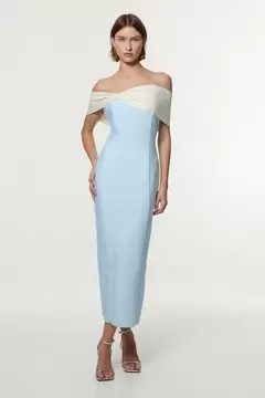 Oferta de Bandage Bandeau Contrast Midi Dress por 129€ en Karen Millen