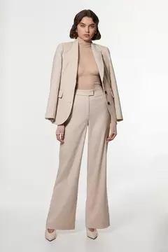 Oferta de Herringbone Tailored Wide Leg Trousers por 179€ en Karen Millen