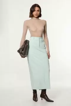 Oferta de Compact Stretch Essential Tailored Maxi Skirt por 129€ en Karen Millen