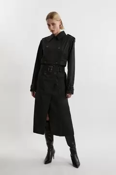 Oferta de Tailored Cotton Multiway Trench Coat por 141€ en Karen Millen