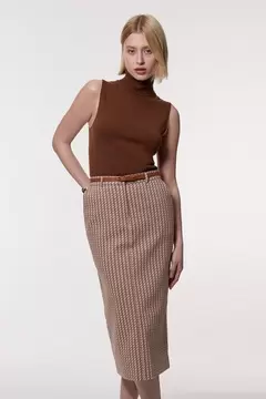 Oferta de Jacquard Tailored Maxi Pencil Skirt por 126,75€ en Karen Millen