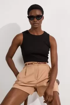 Oferta de Compact Jersey Ribbed Top por 25€ en Karen Millen
