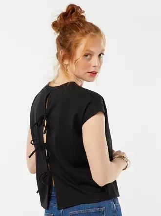 Oferta de Camiseta de manga corta con espalda abierta por 5€ en Kiabi