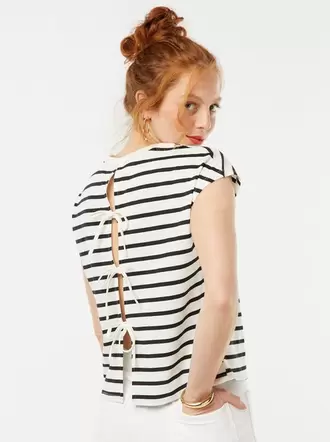 Oferta de Camiseta de manga corta con espalda abierta por 5€ en Kiabi