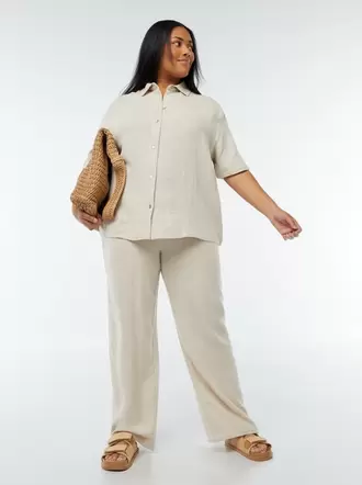 Oferta de Pantalón recto con cintura elástica + cintas por 25€ en Kiabi