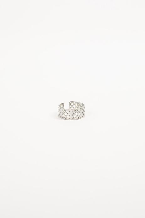Oferta de Anillo diseño cuadrado plata por 6,99€ en Kimod