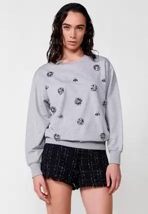 Oferta de Women's Heather Fleece Sweatshirt in Grey por 39,99€ en Koröshi