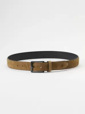 Oferta de Brown Genuine Leather Suede Belt for Men por 25,99€ en Koröshi