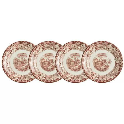 Oferta de Set de 4 platos de postre colección 202 Rosa por 57,55€ en La Cartuja de Sevilla