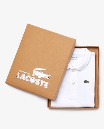 Oferta de Body para bebé en piqué de algodón ecológico suministrado en caja de cartón reciclada por 50€ en Lacoste