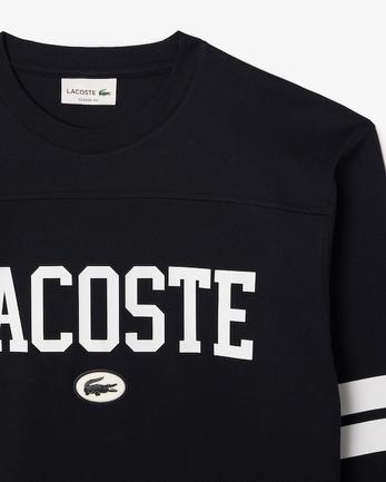 Oferta de Camiseta de manga larga con estampado e insignia por 90€ en Lacoste
