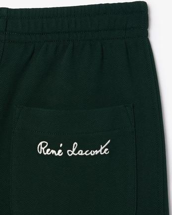 Oferta de Pantalones de chándal jogger en piqué de doble cara por 160€ en Lacoste