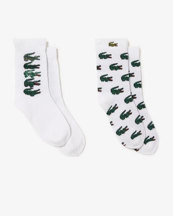 Oferta de Pack de 2 partes de calcetines con cocodrilo por 20€ en Lacoste