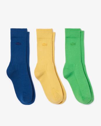 Oferta de Pack de 3 pares de calcetines unisex Lacoste en algodón ecológico por 45€ en Lacoste