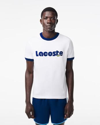 Oferta de Camiseta con estampado de detalle Lacoste a contraste por 37€ en Lacoste
