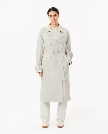 Oferta de Gabardina vaquera oversized por 320€ en Lacoste