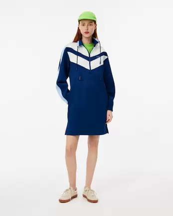 Oferta de Vestido tipo sudadera de corte holgado de interlock por 200€ en Lacoste