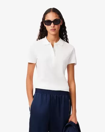 Oferta de Polo de mujer Lacoste en piqué de algodón stretch por 110€ en Lacoste