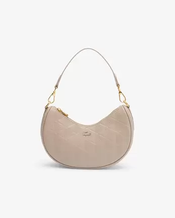 Oferta de Bolso de medialuna Maheki de piel en relieve por 195€ en Lacoste