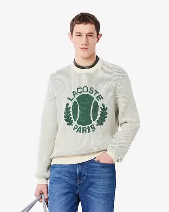 Oferta de Jersey de algodón con motivo jacquard clásico por 180€ en Lacoste