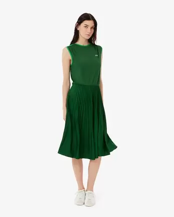 Oferta de Vestido plisado sin mangas por 160€ en Lacoste