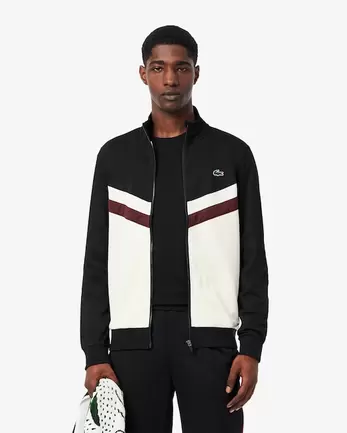 Oferta de Sudadera de tenis con cremallera estampada por 90€ en Lacoste