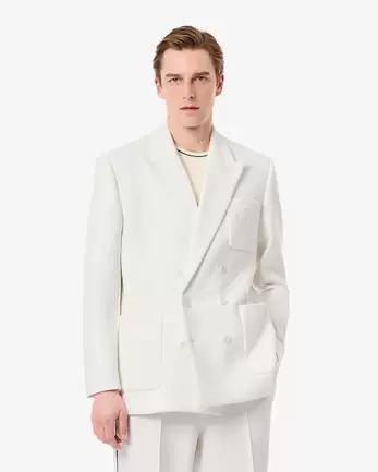 Oferta de Blazer cruzado con insignia clásica bordada por 480€ en Lacoste