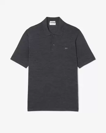 Oferta de Jersey de manga corta tipo polo de lana merino por 150€ en Lacoste