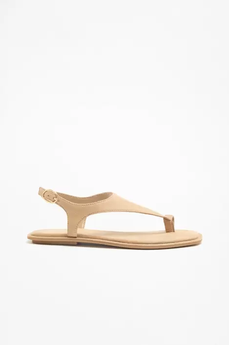 Oferta de Sandalia plana dedo efecto ante por 17,99€ en Lefties