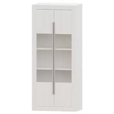 Oferta de Vitrina Blanco nieve 80 Niza tirador lineal, 80x190x42 cm Plata por 319€ en Almacen De Muebles Bufalo