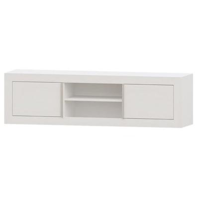 Oferta de Mueble TV Blanco nieve 180 Niza tirador lineal, 180x50x42 cm Plata por 215€ en Almacen De Muebles Bufalo