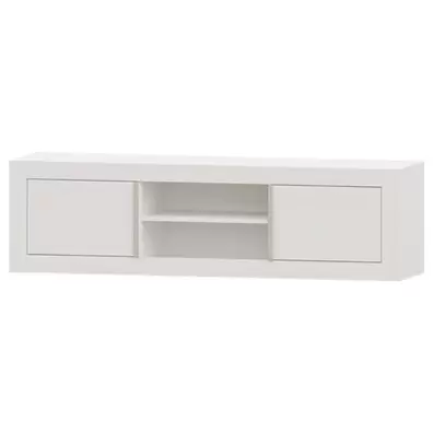 Oferta de Mueble TV Blanco nieve 180 Niza tirador lineal, 180x50x42 cm Plata por 215€ en Almacen De Muebles Bufalo