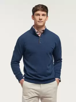 Oferta de JERSEY BUTTON COLLAR AZUL por 25,95€ en Álvaro Moreno