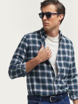 Oferta de CAMISA FLANNEL TARTAN AZUL por 25,99€ en Álvaro Moreno