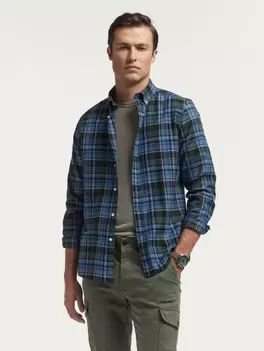 Oferta de CAMISA FLANNEL TARTAN AZUL por 12,99€ en Álvaro Moreno