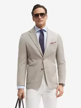 Oferta de AMERICANA CUADRILLÉ BEIGE por 79,95€ en Álvaro Moreno